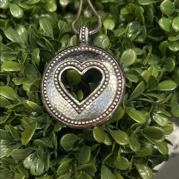 Brighton Silver Heart Pendant Necklace with Crystal Accents - Picture 3 of 5